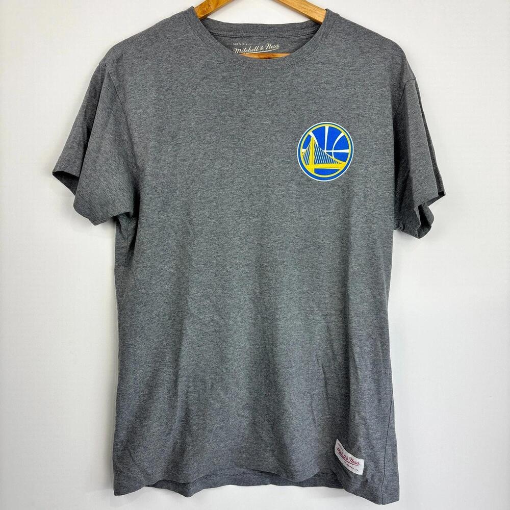 Mitchell Ness Golden State Warriors Nba Tshirt Mens M Print Back Grey